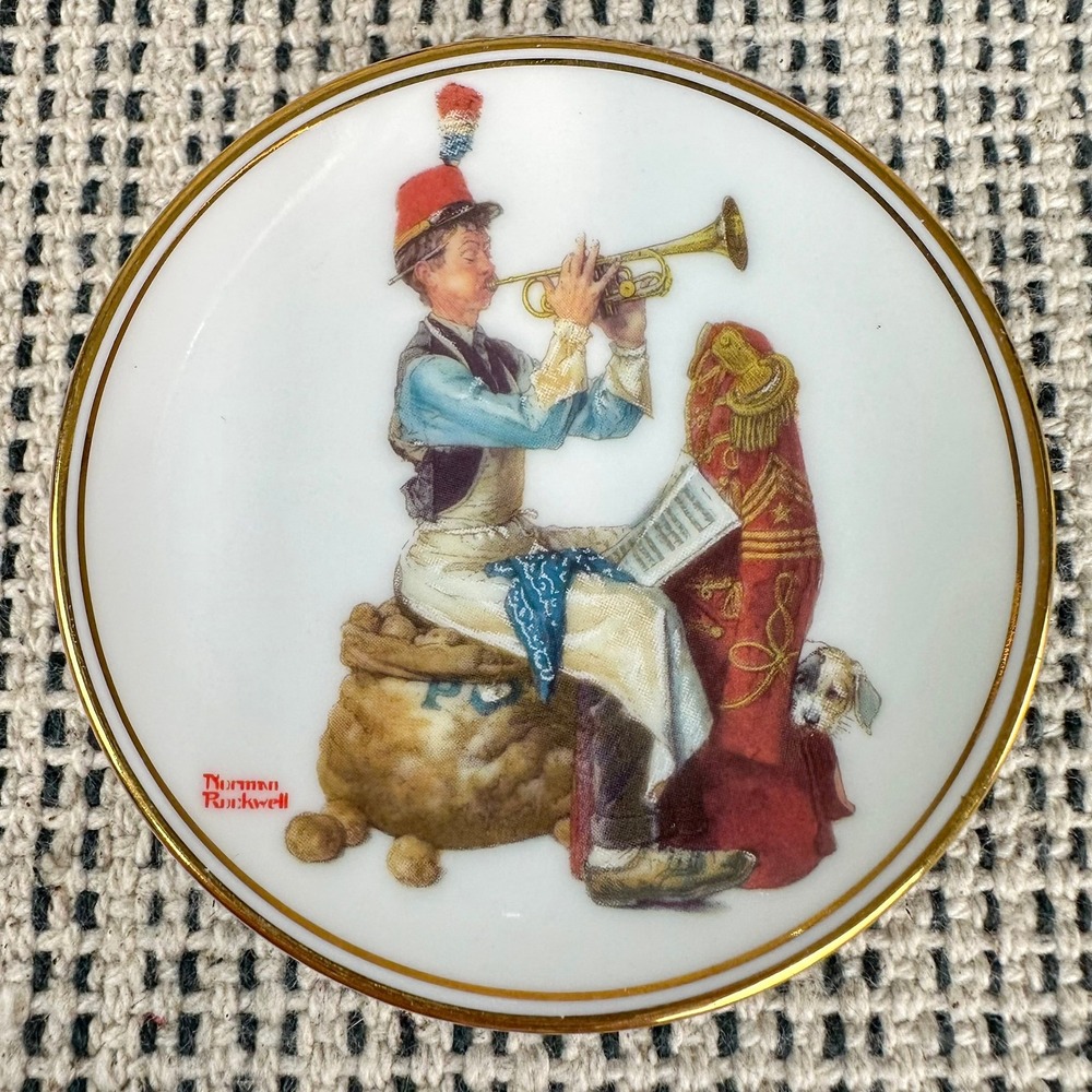 Norman Rockwell Mini Plate Limited Edition Sour Note 1983 Decorative Collector